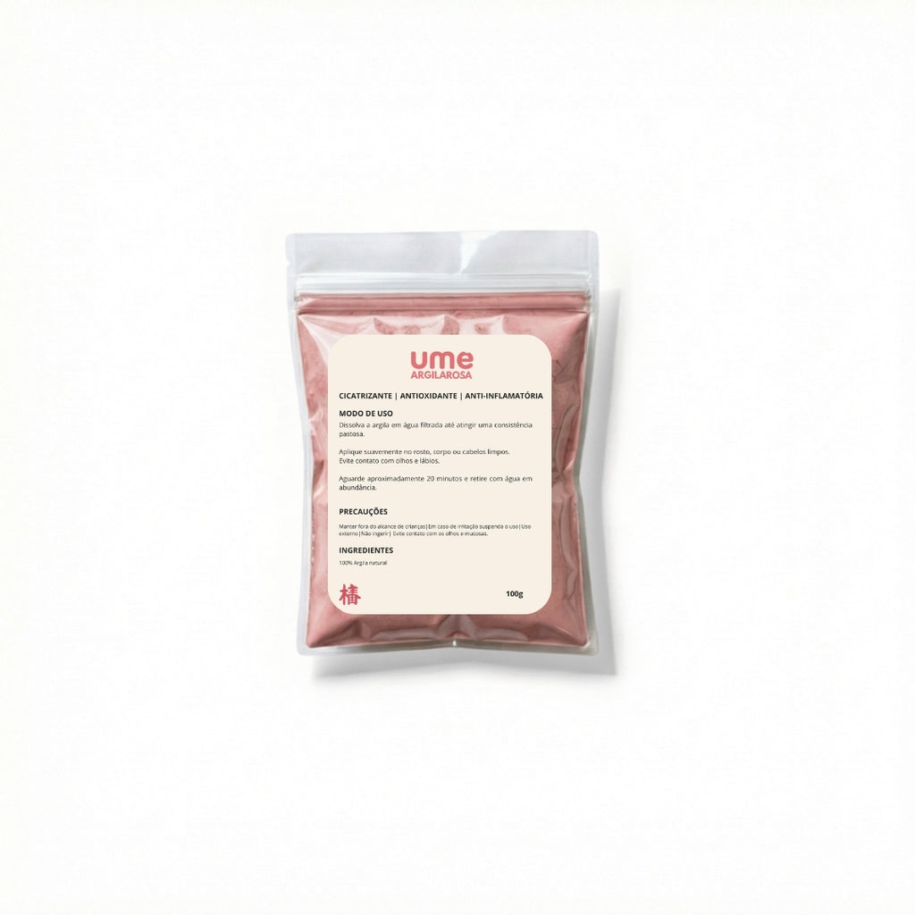 UME Argila Rosa Facial para Pele Sensível e Delicada