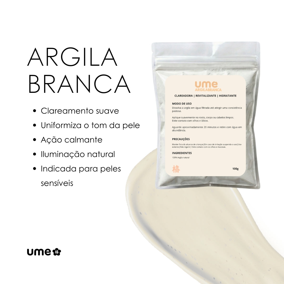 UME Argila Branca Facial para Pele Sensível e Normal