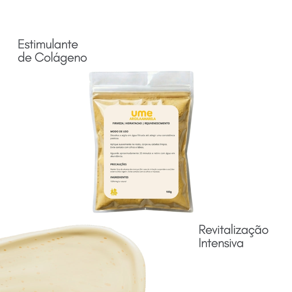 UME Argila Amarela Facial para Pele Madura ou Opaca