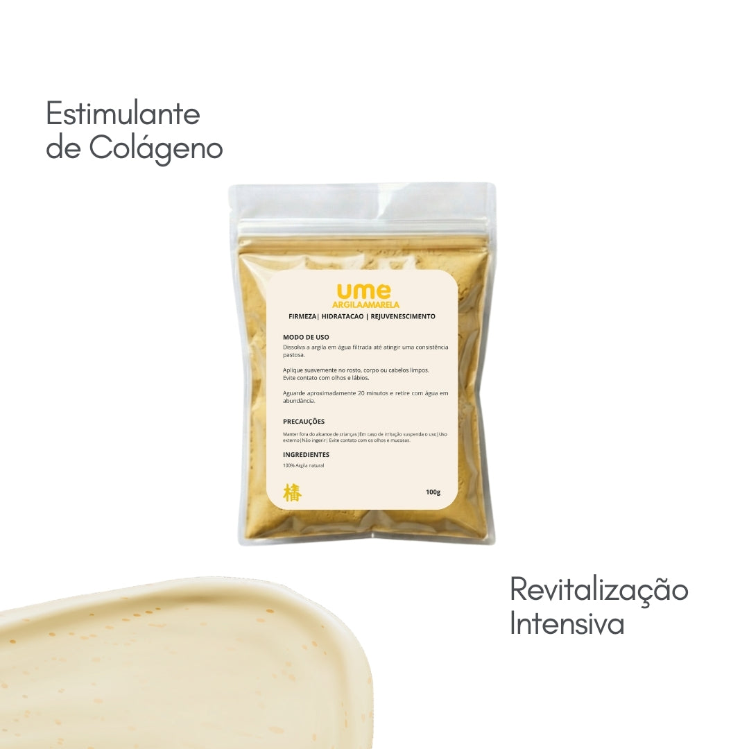 UME Argila Amarela Facial para Pele Madura ou Opaca