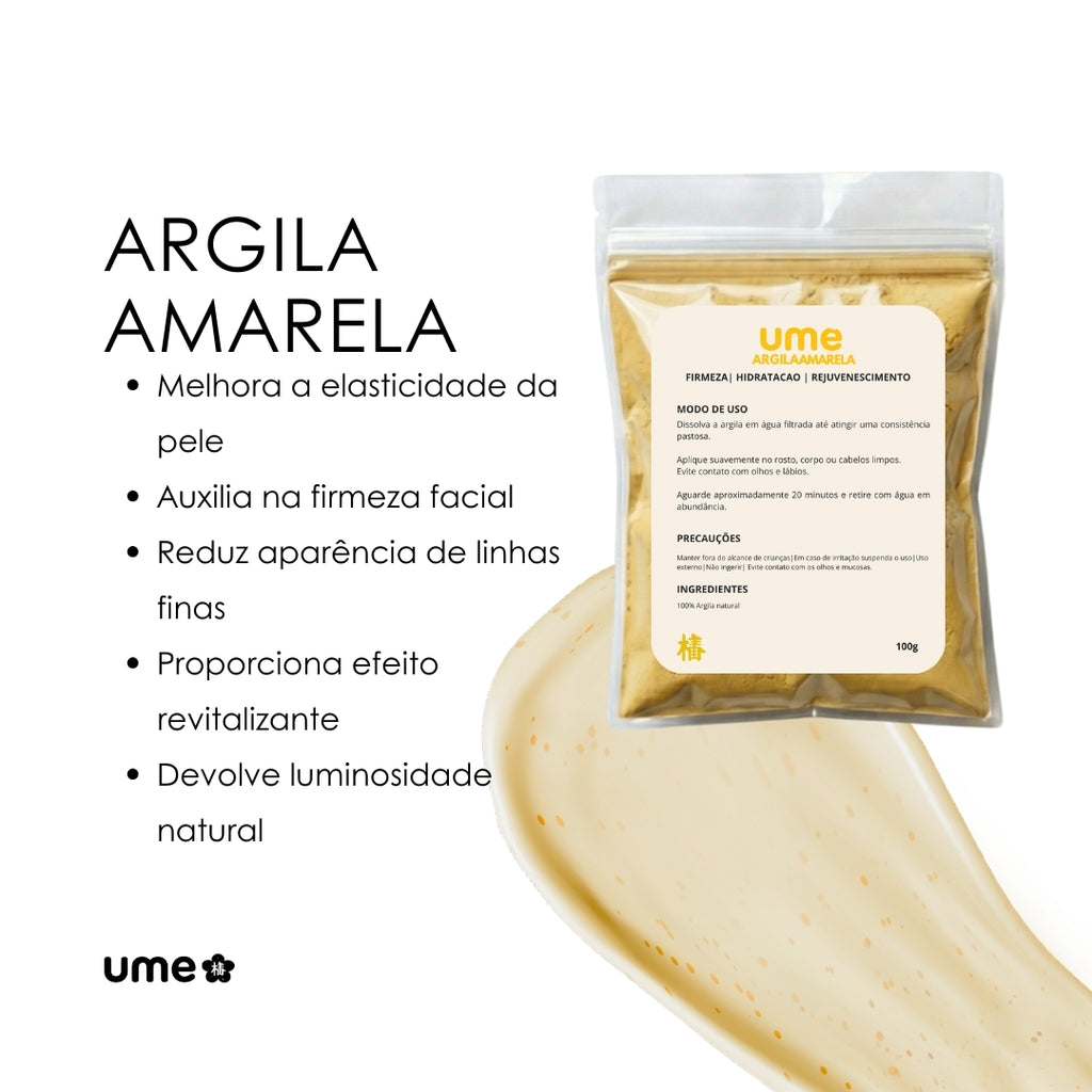 UME Argila Amarela Facial para Pele Madura ou Opaca