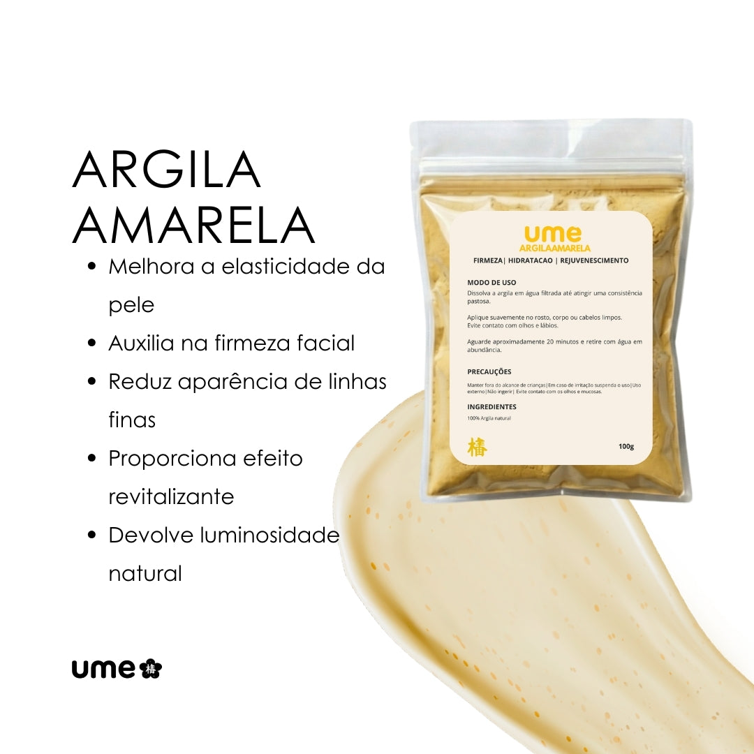 UME Argila Amarela Facial para Pele Madura ou Opaca